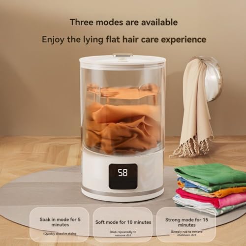 Lavadora de ropa interior mini con pantalla LED digital para lencería delicada y ropa de bebé 7