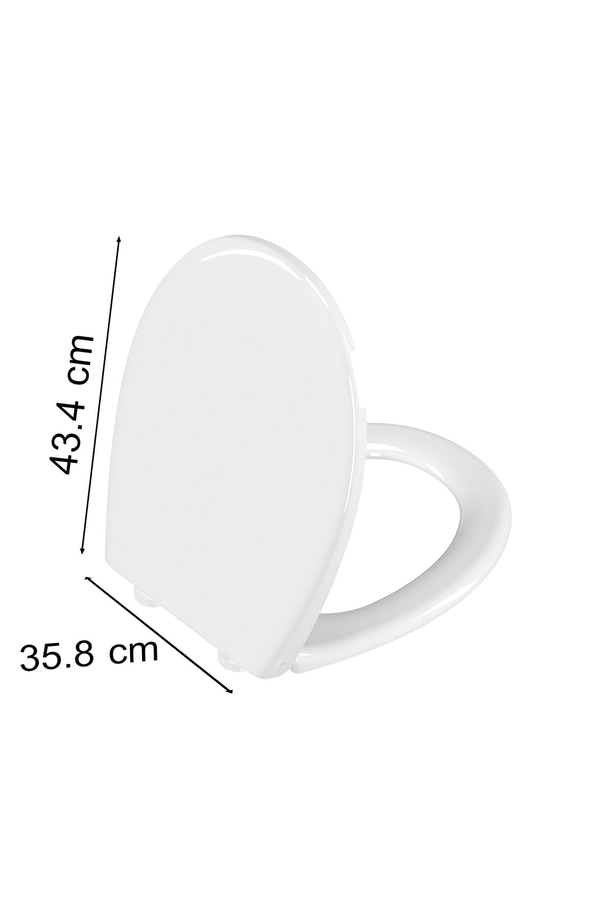 VitrA S20 Round 109-003-909 Universal Klozet Kapağı, Yavaş Kapanır, Kolay Çıkabilir, Beyaz