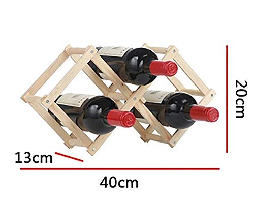 Soporte de vino de madera plegable, 7 botellas miniatura 2