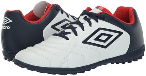 Umbro Men's Classico XI TF Soccer Turf Shoe, White/Navy/Red, 10 | Image 6
