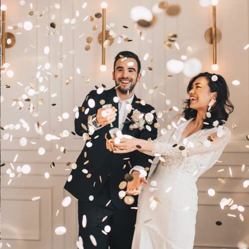 CHengQiSM Confettikanonnen, 5-delige confettibom te draaien, voor Valentijnsdag, bruiloft, feesten, verjaardagen… - Image 6