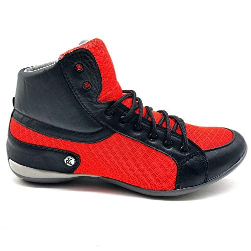 Bota Feminina Academia Bm Brasil Fitness Crossfit Couro 230 Preto e Laranja 33
