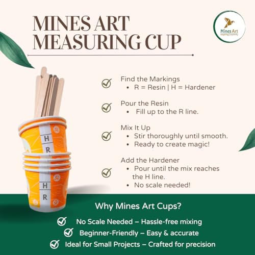 Image of Mines Art Resin Art Kit 115 Pcs Pro DIY Resin Art Kit with Moulds Complete Crafting Kit with 200g Epoxy, 7 Moulds, Glitter, Pigments, Mica, Tools and Accessories for Keychains, Coasters, Earrings, Bookmarks & More - (MRA- 111)