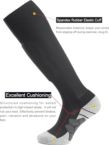 Image of APTESOL Knee High Sport Soccer Baseball Socks for Youth Boys Girls (1 /3 /5 Pairs)