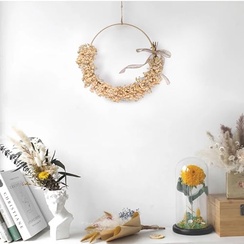 Image of Cortina Artificial Flowers for Decoration | Aesthetic Room Decor, Home Decor, Living Room Decor & Bedroom Decor | Artificial Flower Wall Decor | Great for Gifting - Beige - 35x2x35 CM