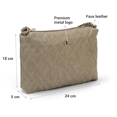 Image of Mochi Women Casual PU Soft Body Zipper closure Quilted Sling Bag