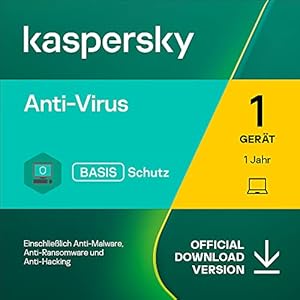 Kaspersky Anti-Virus 2022 | 1 Gerät | 1 Jahr | Windows | Aktivierungscode per Email