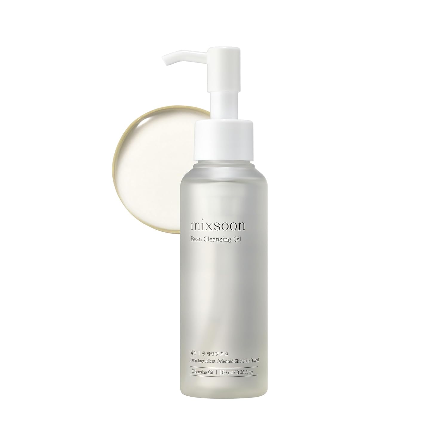 mixsoon Bean Cleansing Oil - Lightweight Oil Deep Cleansing and Makeup Remover, Fermented Bean, Hydrating and Balancing for Smooth Skin 100ml / 3.38 fl.oz. Korean Glass Skin Care