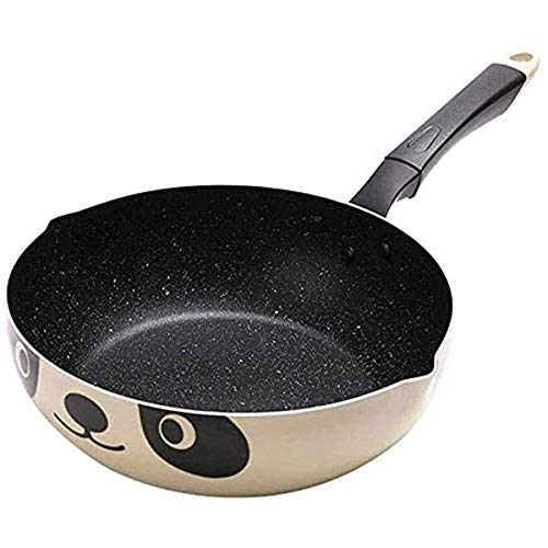 Poêle à Frire Antiadhésive, pour Une Cuisson Saine Poêle non-bâton poêle mafan pierre wok aluminium alliage Cover