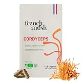 French Mush Doypack Cordyceps Bio - 168 Capsule Vegane - Benessere, Prestazioni Fisiche, Energia - 1 o 2 Capsule al Giorno - Integratore di Cordyceps