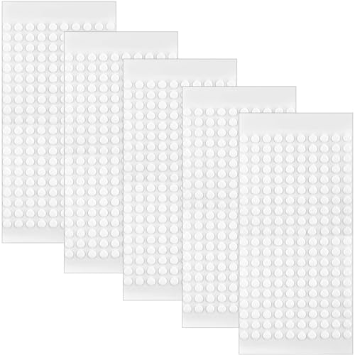 ZIOYANE 1000 unidades de puntos adhesivos de doble cara, puntos adhesivos transparentes de 8 mm Puntos adhesivos transparentes resistentes para globos Bricolaje Montaje de fotos Decoración del hog