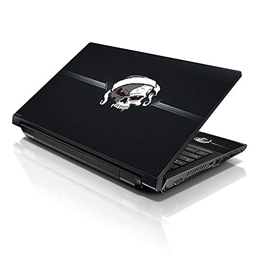 Image of LSS Laptop 15 15.6 Skin Cover with Colorful White Skull Pattern for HP Dell Lenovo Apple Asus Acer Compaq - Fits 13.3 inch 14 inch 15.6 inch 16 inch (2 Wrist Pads Free)
