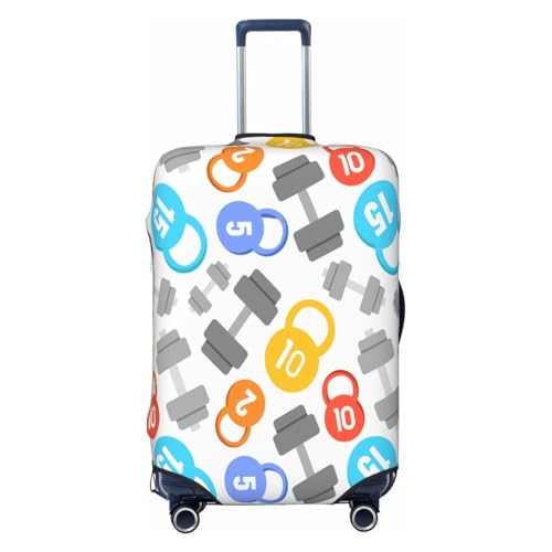 Fitness Dumbbells Kettlebell Luggage Cover for Suitcase, Suitcase Cover Protector Fit 22-24 Inch Luggage Travel Accessories, M