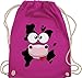 Shirtracer Tiere Meerschweinchen Hase & Co. - Kuh Kostüm - Unisize - Fuchsia - kuh karneval - WM110 - Turnbeutel und Stoffbeutel aus Baumwolle