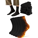 [Yomezuu] 靴下 メンズ 冬 暖かい 5足セット 厚手 【防臭・抗菌・吸汗 】防寒 ソックス あったか 吸汗消臭 耐久性 保温 登山 靴下 24-28㎝ (JP, アルファベット, Free Size, 5足セット4)
