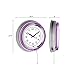 Lavish Home Retro Neon Wall Clock - Battery Operated Wall Clock Vintage Bar Garage Kitchen Game Room – 14 Inch Round Analog (Purple and White)