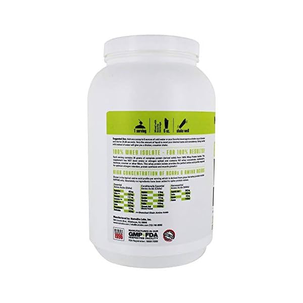 NutraBio Grass Fed Whey Isolate Protein Powder 25G of Protein Per