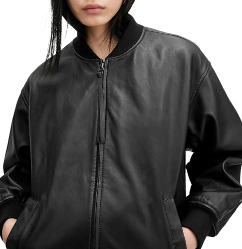 Women's Belle Leather Bomber Jacket2