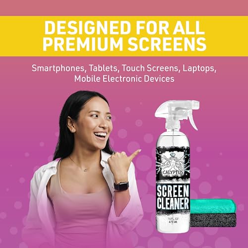 Screen-Cleaner-Spray-Large-Cleaning-Kit-16oz-Sprayer-Bottle-2X-XL-Microfiber-Cleaning-Cloth-Phone-Laptop-iPad-iPhone-MacBook-Computer-Monitor-TV-Touchscreen-Electronic-Device-Cleaner