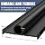 Jin&Bao 10FT Black Garage Door Threshold Seal Strip and 10FT Black Weather Stripping Rubber Seal with T-Ends 5/16" - Protect Your Garage from Weather, Insects, and Dust