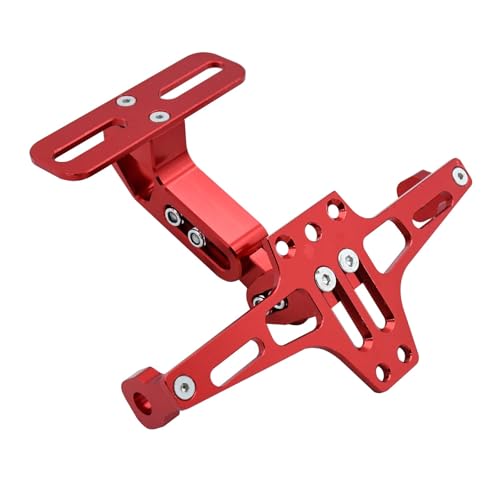 Kennzeichenhalter Passend für KTM Duke 125 200 390 690 790 990 1090 1190 1290 Motorrad Einstellbare hintere Kennzeichenhalterhalterung Seitliche Kennzeichenhalterung(Red)