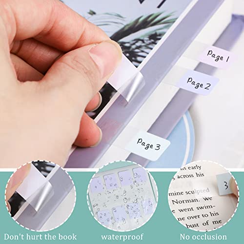 Image of 480 Pcs Sticky Index Tabs, Colored Book Sticky Tabs for Notebooks, Repositionable Page Tabs for Notebooks File Classification,12 Colors (0.5x1inch)