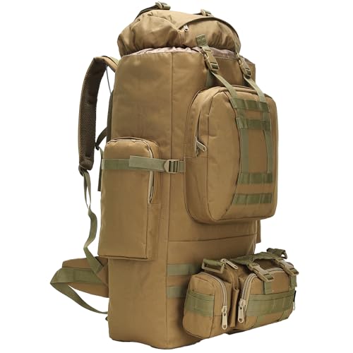 King'sGuard 100L Camping Hiking Backpack Molle Rucksack Military Camping Backpacking Daypack