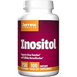 Jarrow Formulas, Inositol, 750mg, Alta Dosis, 100 Cápsulas veganas, Probadas en Laboratorio, Sin Gluten, Vegetarianas, Sin Soja, No GMO