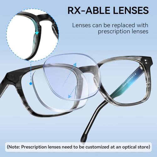 Image of Dollger Blue Light Blocking Glasses For Woman Men Square Rectangle Computer BlueLight Glasses Non-Prescription Glasses