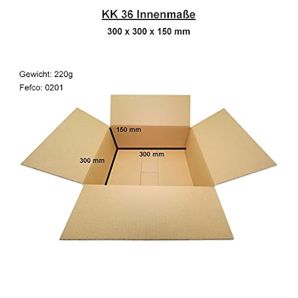 verpacking KK-36, KK-36, 100 vouwdozen, 300 x 300 x 150 mm, 1 golvend