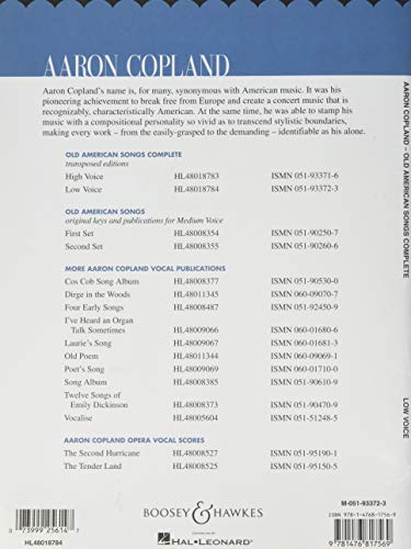 OLD AMERICAN SONGS COMPLETE LOW VOICE - Image 2