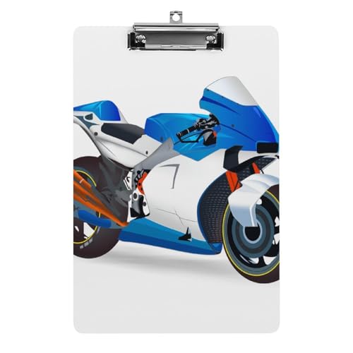 Clipboard moto bleue presse-papiers avec pince A4 porte-formulaires rigide