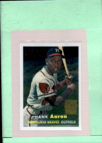 2000 Topps Hank Aaron Chrome #4 Hank Aaron 1957 MINT Milwaukee Braves Baseball