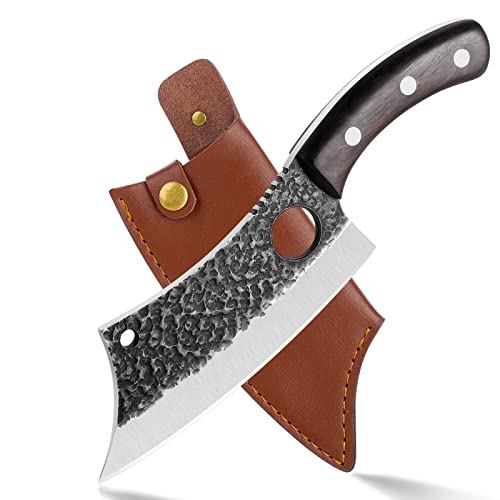 Upgraded Huusk Kitchen Chef Knife Viking Knife with Sheath Japanese Forged Japan Knives Boning Knife