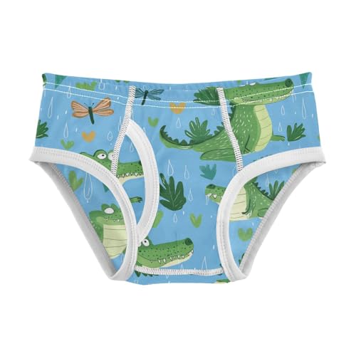 Wusikd Cute Alligators Boys' Underwear Cotton Raindrops Boys Briefs Soft Toddler Underwear 2T