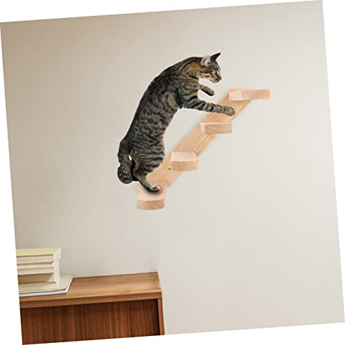 Plateforme murale pour chat et marche escalade bois meuble gain de place maison - 7