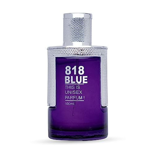 Image of HP 818 Blue Unisex Perfume 100 ml | Oakmoss & Citrusy scent eau de parfum | Long-lasting | Best Daytime Fragrance | Gift For Partner