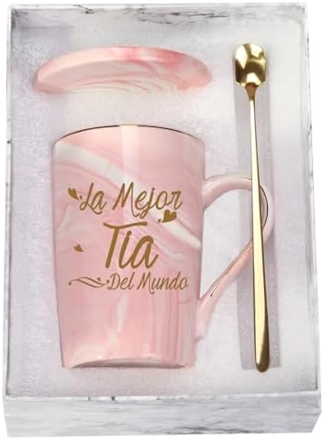 WENSSY La Mejor Tia Del Mundo Mug, Gifts in Spanish for Aunt from...