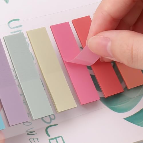 JIANTA 2000 Pcs Sticky Tabs, 10 Pack Book Tabs, Repositionable Index Tabs, Page Markers Writable, Colorful Annotation Tabs for School Office Reading Highlights Classifying image 2