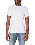 Con cuello redondo Lee Ss Patch Logo Tee, Camiseta Hombre, White, 3XL