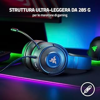 Razer Kraken V3 X - Cuffie Cablate USB da Gaming (Struttura Ultra-Leggera da 285 g, Driver TriForce da 40mm, Microfono Cardioide Hyperclear, Audio Surround 7.1) Nero
