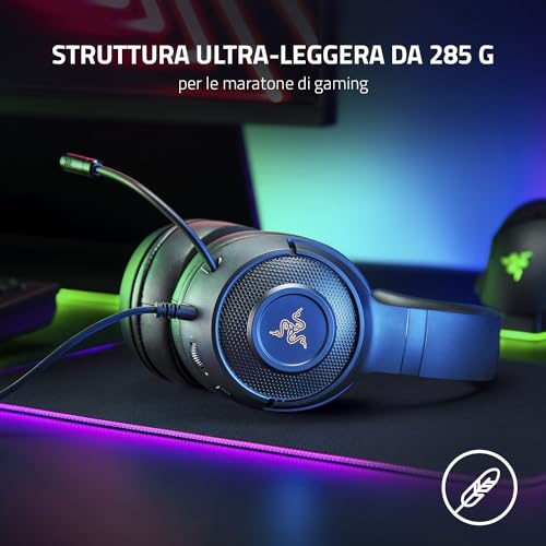Kraken V3 X - Cuffie Cablate USB da Gaming (Struttura Ultra-Leggera da 285 g, Driver TriForce da 40mm, Microfono Cardioide Hyperclear, Audio Surround 7.1) Nero - Cuffia gaming - Immagine 2