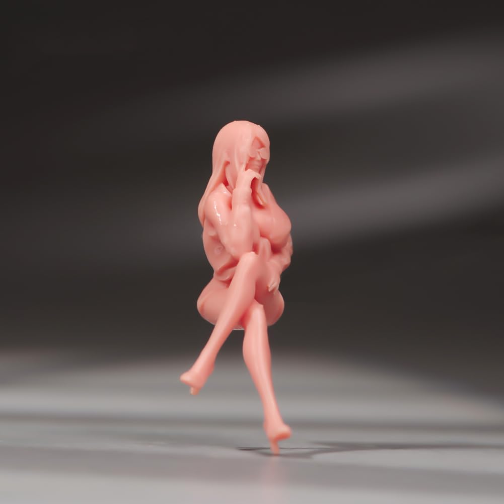 Figurine miniature d'action 1/18 fille assise non peinte AMITD maquette scène props