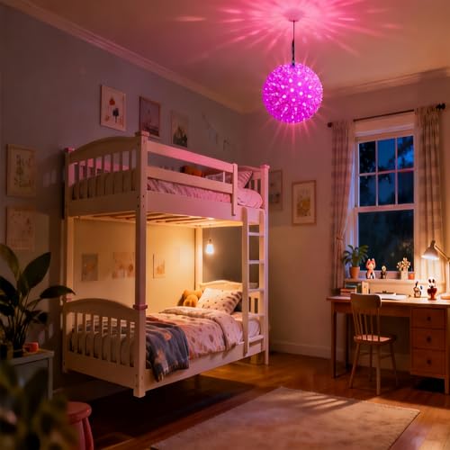 Esfera LED rosa 7.5 pulgadas, 100 LED, grado comercial miniatura 6