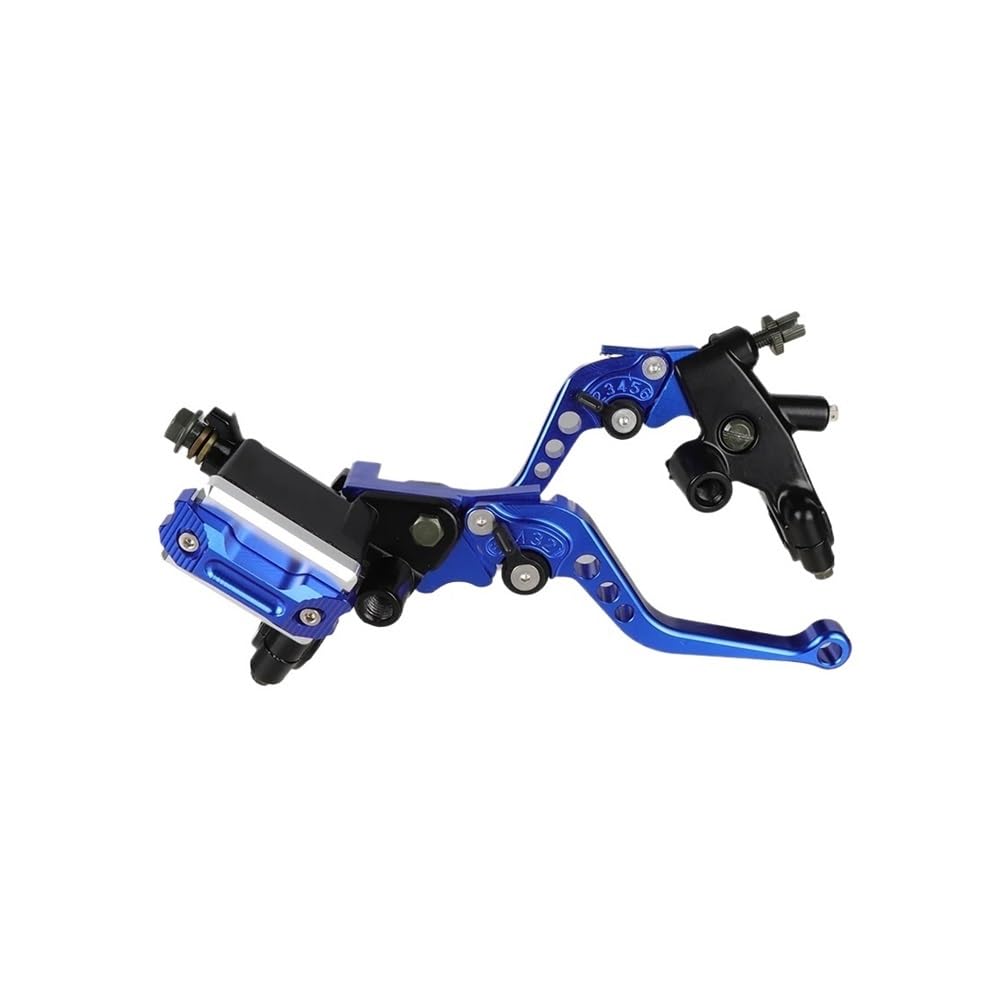 Nhgfdfs Blue Motorcycle Clutch Brake Lever Universal Motorcycle Cnc Hydraulic Brake Clutch Master Cylinder Kit With Levers - Fits 7/8" (22Mm) Handlebars