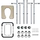 Toilettensitzerhöhung, Senioren Toilettensitzerhöher mit Höhenverstellbaren, Toilettensitzerhöhung mit Armlehnen, Perfekt für Menschen mit eingeschränkter Mobilität, Hält 150kg Stand