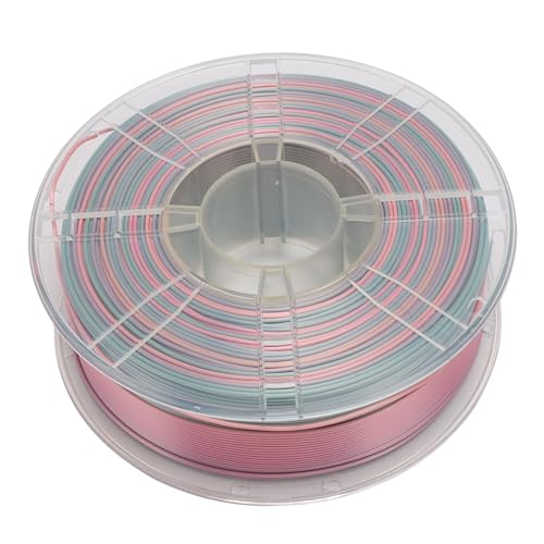 Mtlavishy 3D Silk PLA Filamento multicolor con colores de gradiente para la mayoría de las impresoras 3D FDM ofrece superficies de impresión suave y brillo de satén