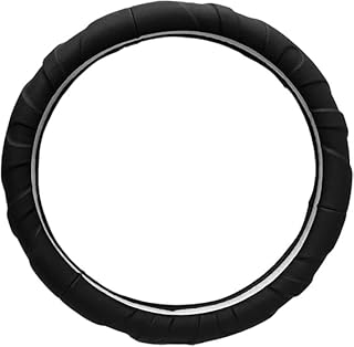 Car Steering Wheel Cover for Women and Men, Stylish Design Premium Leather Breathable Car Steering Wheel Cover, Fits Sedans and SUVs with Round Design (Brown)