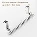 Mosuch Stainless Steel Over Door Towel Rack Bar Holders for Universal Fit on Over Cabinet Cupboard Doors 2 Pack (Sliver)