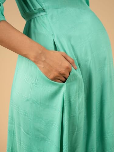 Image of The Mom Store Maternity and Nursing Wrap Dress for New Mom | Pre and Post Pregnancy Wear for Womens | Trendy Stylish Printed Friendly Dresses for Women | Comfortable